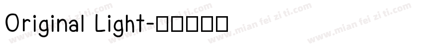 Original Light字体转换